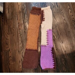 SAACHI Multicolor Knit Fabric Pants SIZE M